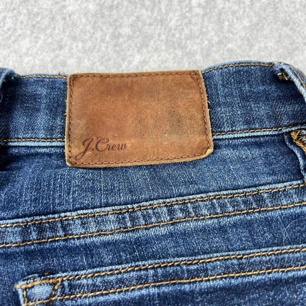 J. Crew Curvy Toothpick Jeans, Size 24, Dark Blue Wash, High-Rise Skinny‎ Fit